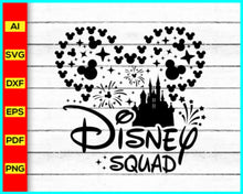 Load image into Gallery viewer, Disney Squad Svg, Family Vacation 2023 SVG, Family Trip 2023 SVG, Mouse silhouette, Mickey Mouse silhouette, Minnie Mouse Svg, Disney Svg - Disney PNG