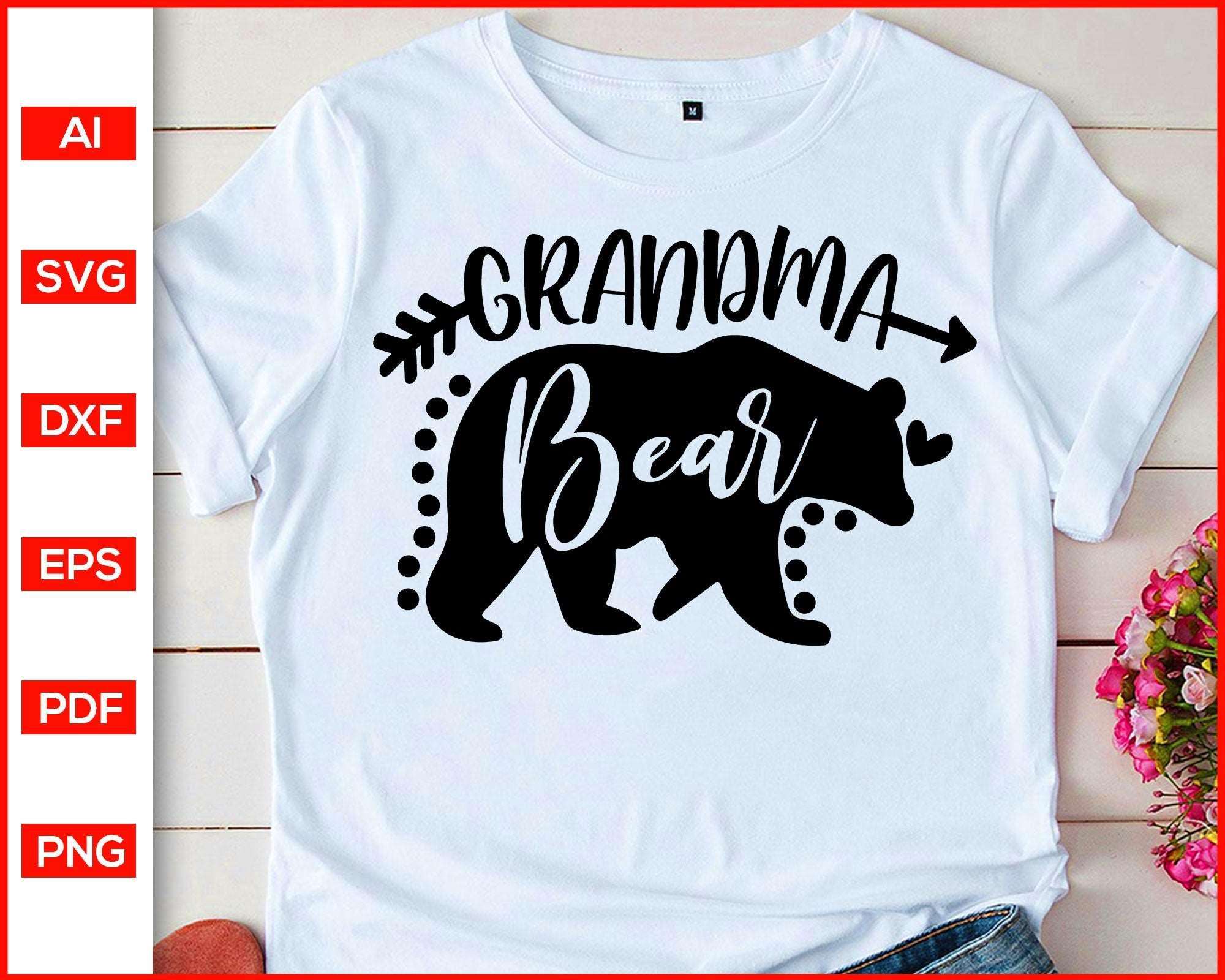 Grandma Bear Svg Mama Bear Svg Polar Bear Svg Dancing Bear Svg Fam Disney Png