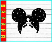 Load image into Gallery viewer, Princess Svg, Disney Princess Svg, Princess Svg, Sparkle svg, Queen Svg, Mickey Svg, Disney Png, Disney Princess Png Silhouette Cricut Svg Dxf - Disney PNG