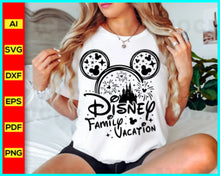 Load image into Gallery viewer, Disney Family Vacation 2025 SVG, PNG, DXF, EPS, Family Trip 2025, School Vacation 2025, Vacation 2025, Disney Svg files, Disney Character 2025 free download