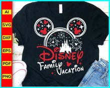 Load image into Gallery viewer, Disney Family Vacation 2025 SVG, Family Trip 2025 SVG, Mouse silhouette, Mickey Mouse silhouette, Minnie Mouse Svg, Disney Svg, Disney Cut file - Disney PNG
