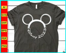 Load image into Gallery viewer, Disney 2023 svg, Family Vacation 2023 SVG, Family Trip 2023 SVG, Disney Mickey Png silhouette, Mickey Mouse silhouette, Disney Png, Disney Cut file - Disney PNG