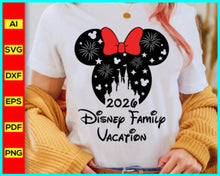 Load image into Gallery viewer, Disney Family Vacation 2026 SVG, PNG, DXF, EPS, Family Trip 2026, Mickey Mouse 2026, Family Vacation 2026, Disney Svg files, Disney Character 2026 free download