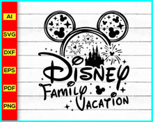 Load image into Gallery viewer, Disney Family Vacation 2023 SVG, Family Trip 2023 SVG, Mouse silhouette, Mickey Mouse silhouette, Minnie Mouse Svg, Disney Svg, Disney Cut file - Disney PNG