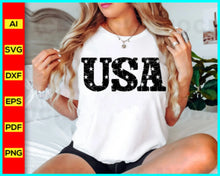 Load image into Gallery viewer, Distressed USA Svg Png Cut File for Cricut, July 4th shirt designs, distressed patriotic svg, Grunge Patriotic Shirt Designs, God Bless America Svg Silhouette Eps Dxf Pdf, Disney SVG files for sale, Buy Disney SVG designs, Cut file for cricut, free svg files, silhouette, vector ai, clipart, editable svg file