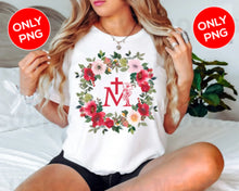 Load image into Gallery viewer, M & Faith Cross PNG Files, Faith PNG, Religious SVG, Spiritual t-shirt, Faith Clipart, Christmas t-shirt, cross png, Christian Shirts, Cut file for cricut, free png files, silhouette, vector ai, clipart, editable svg file