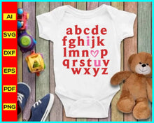 Load image into Gallery viewer, Valentine Alphabet I Love You Svg, Kids Valentines Svg, Love Alphabet Svg, Alphabet Svg, Valentine's Day Svg, Valentine Shirt Svg, Alphabet A-Z Svg, Funny Valentine’s Day, Teacher Valentine Shirt, Funny Toddler Valentine Shirt, Disney SVG files for sale, Cut file for cricut, free svg files, silhouette, vector ai, clipart, editable svg file