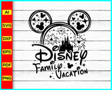 Load image into Gallery viewer, Disney Family Vacation 2025 SVG, PNG, DXF, EPS, Family Trip 2025, School Vacation 2025, Vacation 2025, Disney Svg files, Disney Character 2025 free download