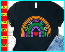 Load image into Gallery viewer, Rainbow teacher svg, Boho Rainbow svg, Teacher life svg, Teacher Appreciation svg, Graduation svg, Back to School Teacher Shirt Digital svg - My Store