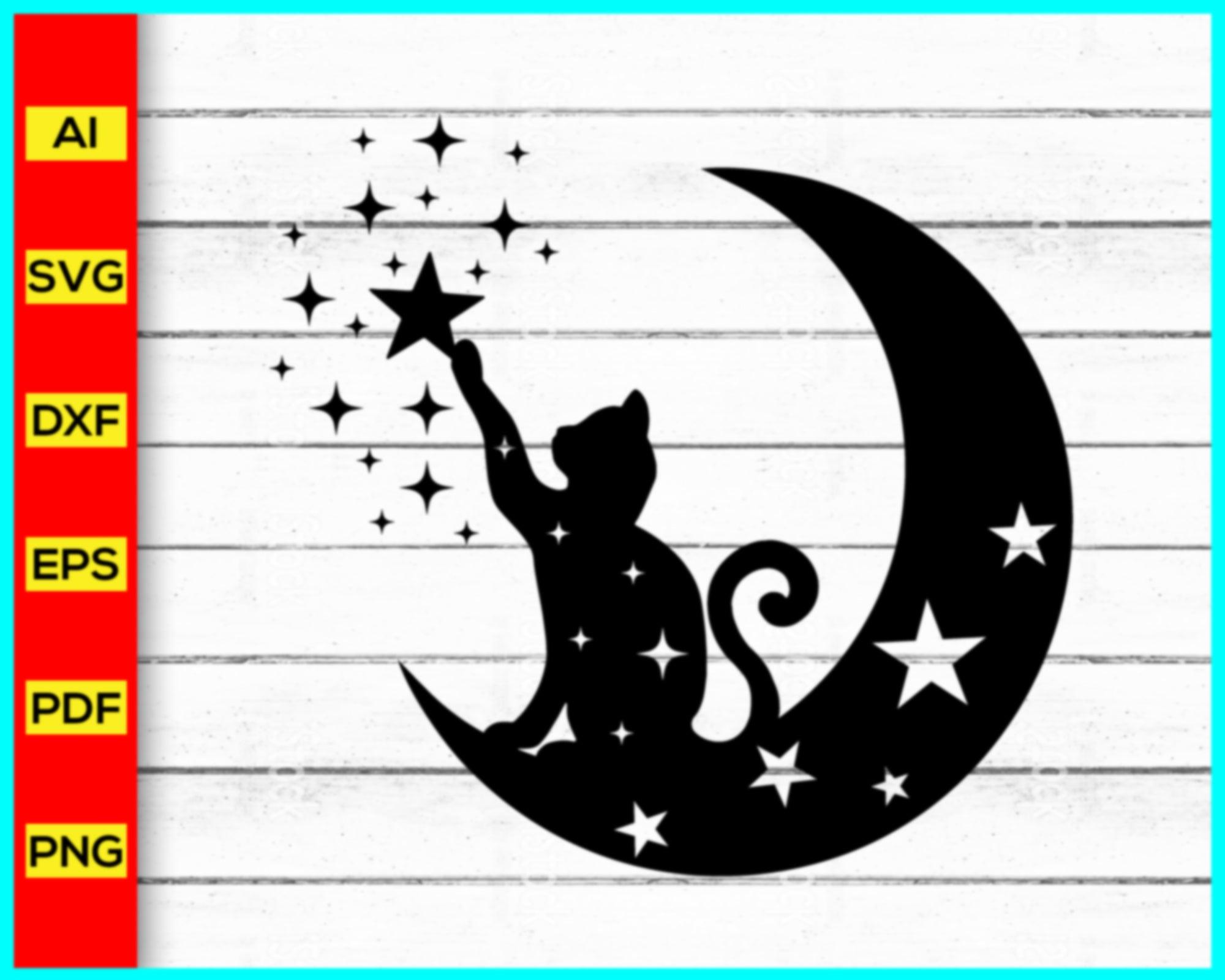 Magic Crescent Moon Icon PNG & SVG Design For T-Shirts