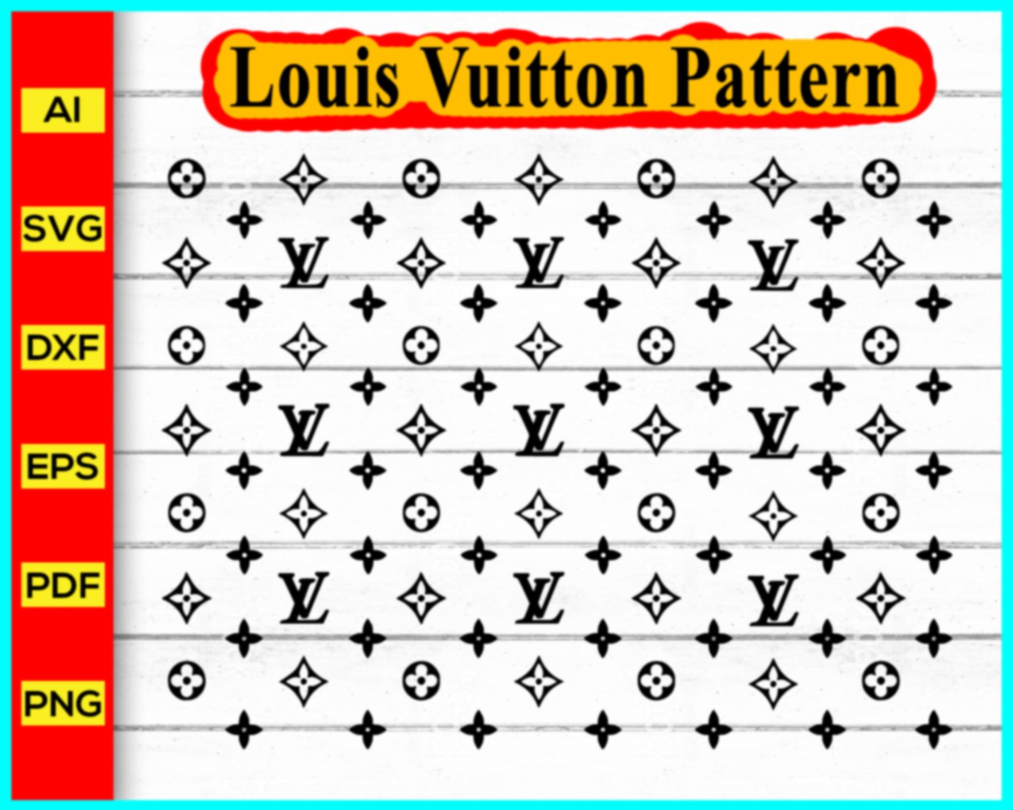LOUIS VUITTON Pattern SVG Cricut Cut File Sticker Decal Clipart Vector