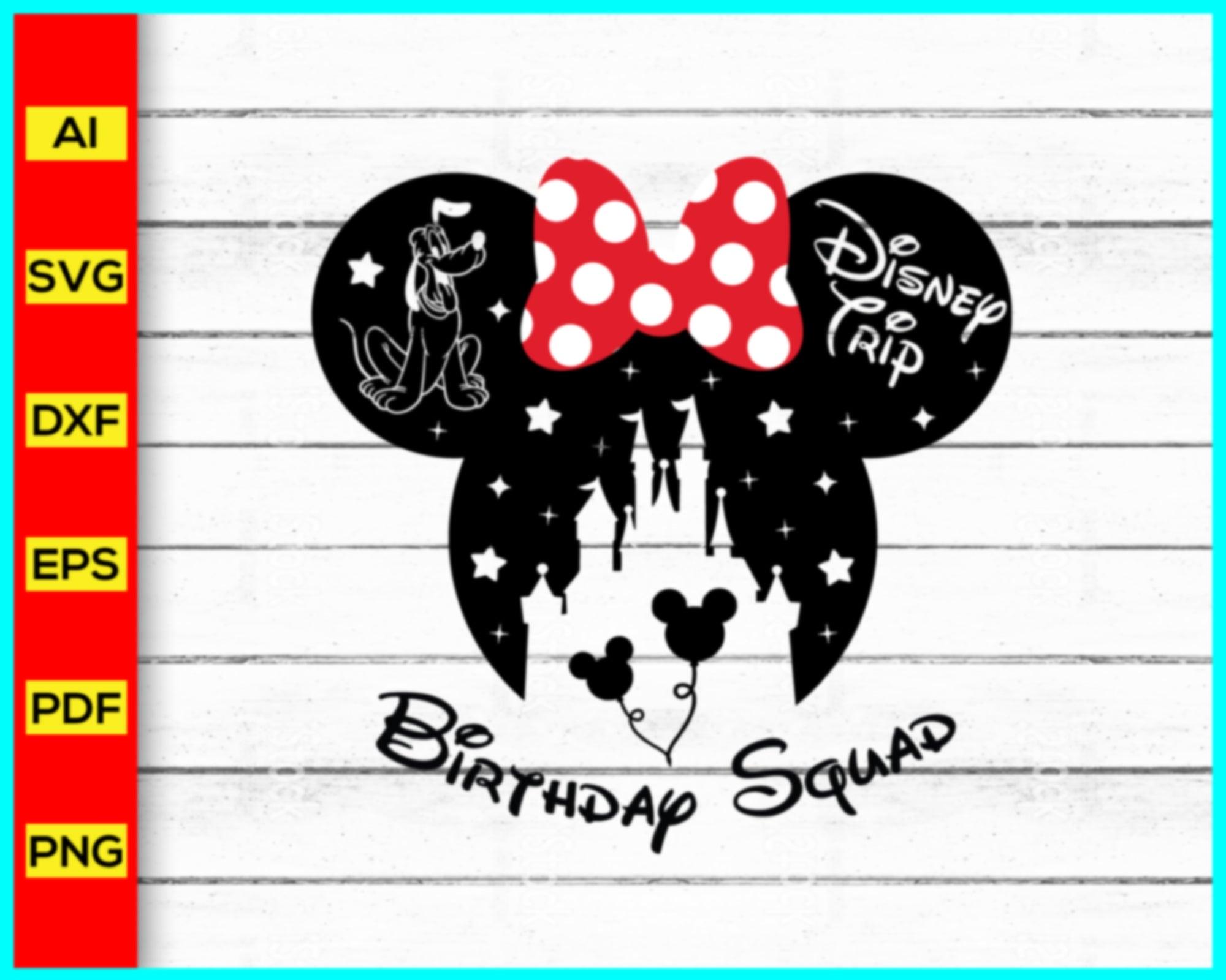 Birthday Squad Svg, Birthday Girl Svg, Disney Birthday Svg, Disney