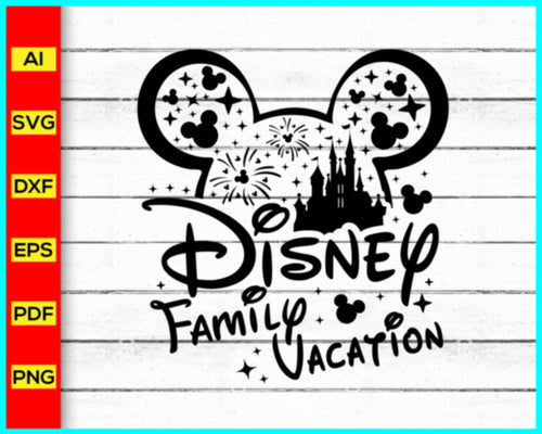 Disney Family Vacation 2024 SVG, Family Trip 2024 SVG, Mouse silhouette, Mickey Mouse silhouette, Minnie Mouse Svg, Disney Svg - Disney PNG