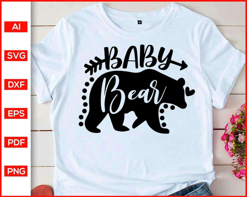Baby Bear Svg, Bear Svg Png, Bear Silhouette, Family bear bundle, Bear svg file, Mama Bear Svg, Papa Bear Svg, Cut file for cricut - My Store
