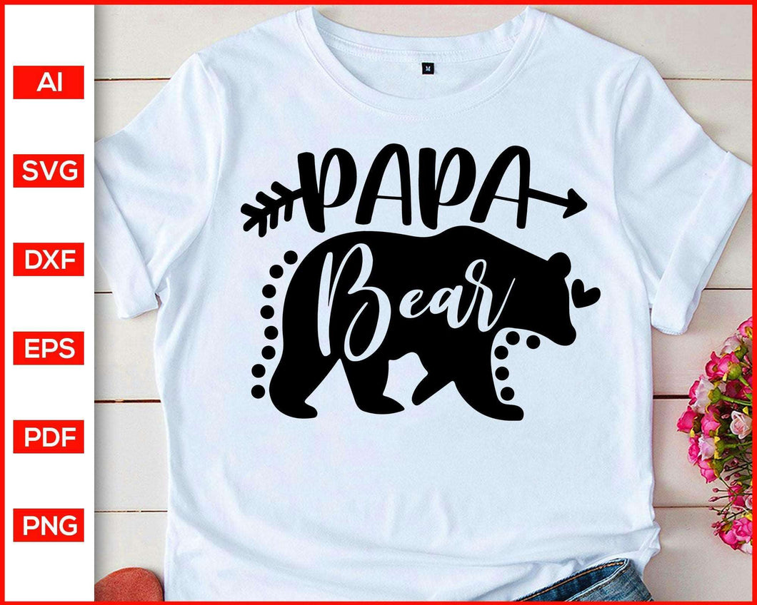 Papa Bear Svg, Mama Bear Svg, Bear Svg Png, Grandpa bear Svg, Bear Silhouette, Family bear bundle, Bear svg file, momma Bear Svg, Cut file for cricut - My Store