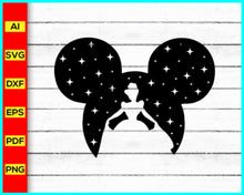 Load image into Gallery viewer, Princess Svg, Disney Princess Svg, Princess Svg, Sparkle svg, Queen Svg, Mickey Svg, Disney Png, Disney Princess Png Silhouette Cricut Svg Dxf - Disney PNG
