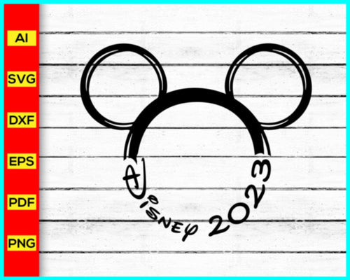 Disney 2023 svg, Family Vacation 2023 SVG, Family Trip 2023 SVG, Disney Mickey Png silhouette, Mickey Mouse silhouette, Disney Png, Disney Cut file - Disney PNG