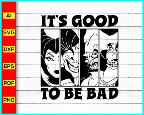 It's Good to be Bad svg, Villain Gents Svg, Halloween Villains SVG, Villains Svg, Halloween Svg, Bad Witches Club Svg, Spooky Season Svg, Trick Or Treat Svg, Trendy Halloween Shirt Svg, trending in google, Cut file for cricut, free svg files, silhouette, vector, clipart, editable svg file