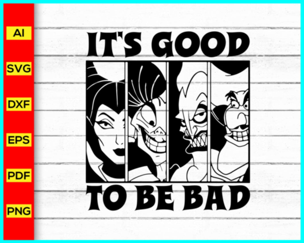 It's Good to be Bad svg, Villain Gents Svg, Halloween Villains SVG, Villains Svg, Halloween Svg, Bad Witches Club Svg, Spooky Season Svg, Trick Or Treat Svg, Trendy Halloween Shirt Svg, trending in google, Cut file for cricut, free svg files, silhouette, vector, clipart, editable svg file