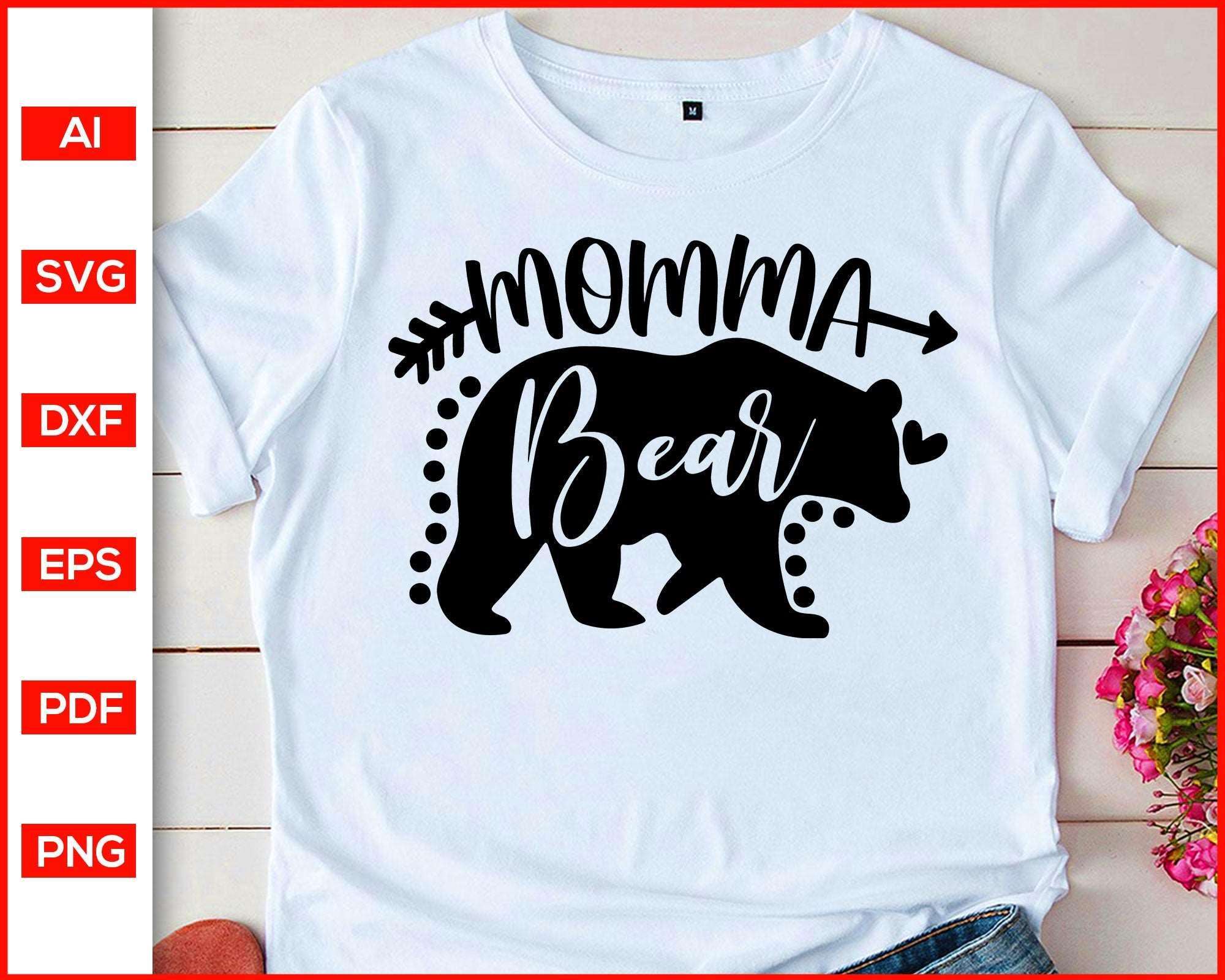 Momma Bear Svg, Polar Bear Svg, Dancing Bear Svg, Family Bear Svg, Pap ...