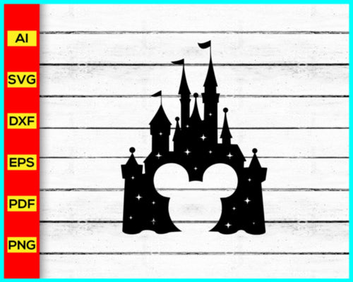 Disney Castle svg, Disney Home SVG, Disney 2024 SVG, Castle svg, Disney Mickey Png silhouette, Castle silhouette, Disney Png, Disney Cut file for cricut - Disney PNG