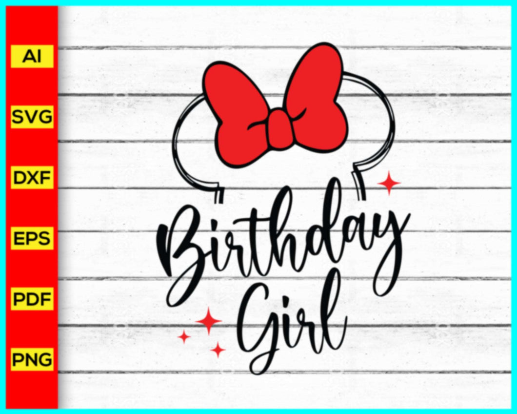 Minnie Mouse Birthday Girl Svg, Birthday squad Svg, Girl Svg, Princess Birthday Svg, Birthday Gift, Birthday Shirt for Girl, Birthday girl shirts, Disney Birthday Girl Svg - Disney PNG
