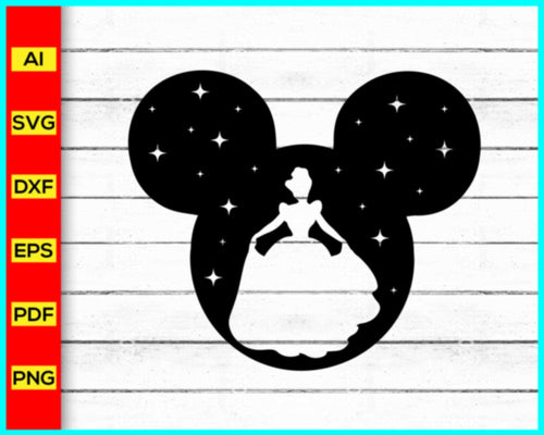 Princess Svg, Disney Princess Svg, Princess Svg, Sparkle svg, Queen Svg, Mickey Svg, Disney Png, Disney Princess Png Silhouette Cricut Svg Dxf - Disney PNG