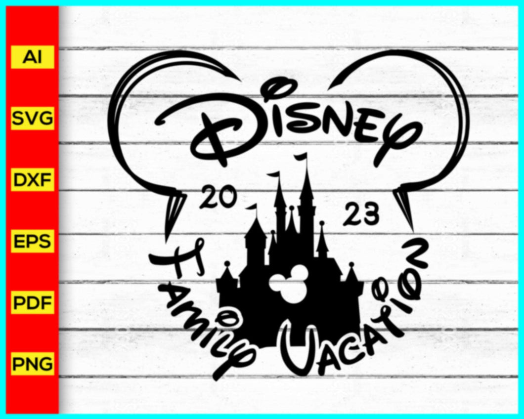 Disney Family Vacation 2023 Svg, Family Trip 2023 Svg, Disney Trip 2023 svg, Disney Mickey 2023 SVG, Magical Kingdom Svg, Disney Trip Svg - Disney PNG
