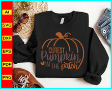 Load image into Gallery viewer, Cutest Pumpkin in the Patch SVG, PNG, halloween svg, Kid Pumpkin Patch, Fall, Thanksgiving, Halloween, Pumpkins, Svg, Dxf, Cut Files, Clipart, Baby&#39;s First halloween Png, Fall Digital Downloads, Autumn Svg, Infant Fall, Baby Halloween svg, Kids Halloween Shirt svg file, Disney SVG files for sale, Buy Disney SVG designs

