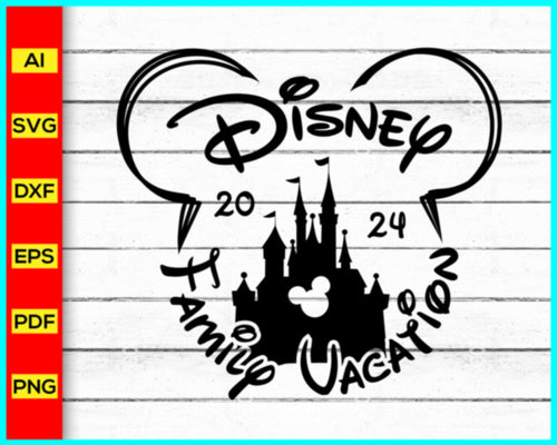 Disney Family Vacation 2024 Svg, Family Trip 2024 Svg, Disney Trip 2024 svg, Disney Mickey 2024 SVG, Magical Kingdom Svg, Disney Trip Svg - Disney PNG