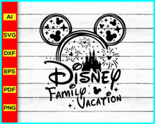 Load image into Gallery viewer, Disney Family Vacation 2025 SVG, PNG, DXF, EPS, Family Trip 2025, School Vacation 2025, Vacation 2025, Disney Svg files, Disney Character 2025 free download
