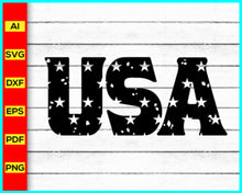 Load image into Gallery viewer, Distressed USA Svg Png Cut File for Cricut, Grunge Patriotic Shirt Designs, 4th Of July Svg, God Bless America Svg Silhouette Eps Dxf Pdf,&nbsp;Disney SVG files for sale, Buy Disney SVG designs, Cut file for cricut, free svg files, silhouette, vector ai, clipart, editable svg file
