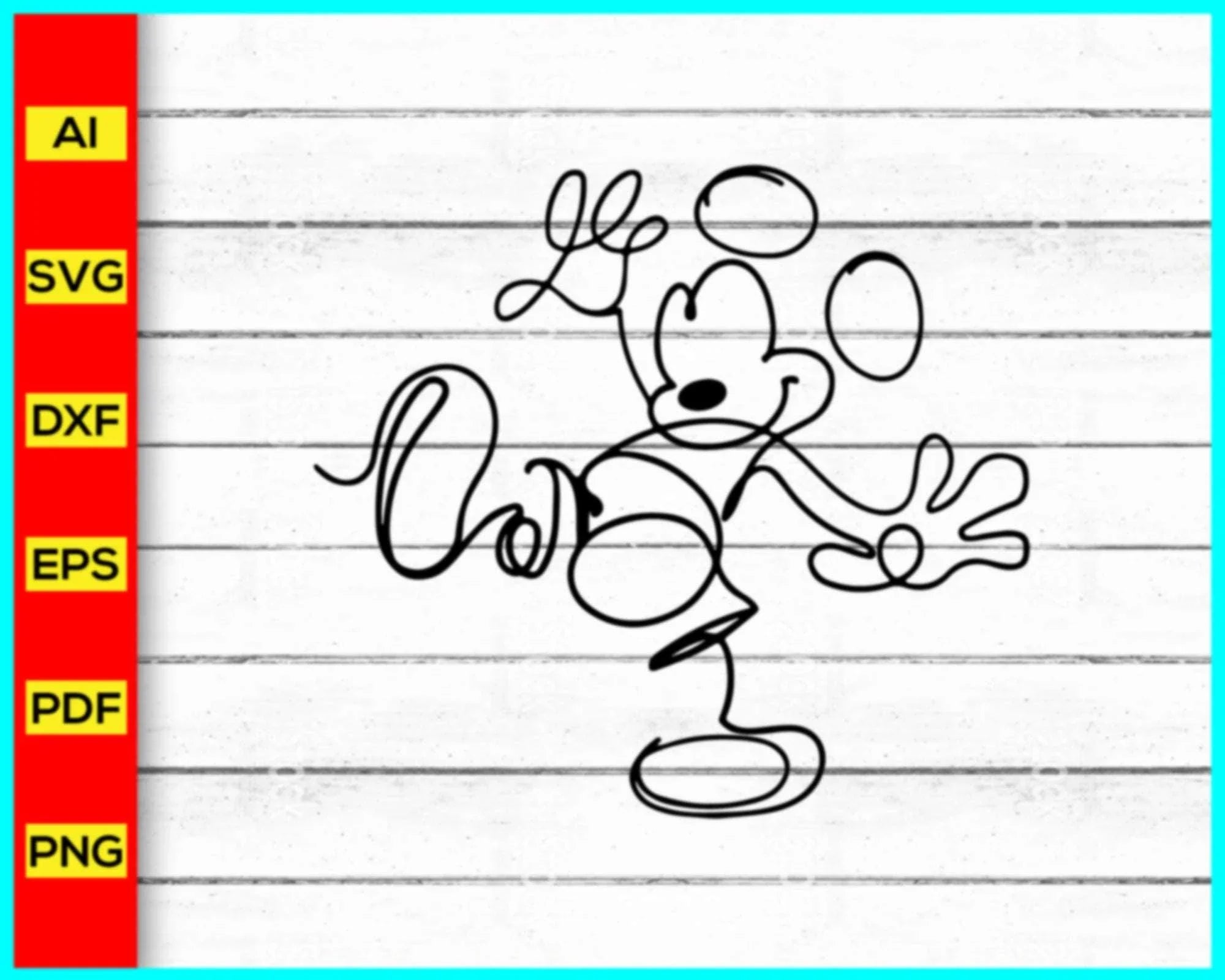 Mickey Mouse Writing