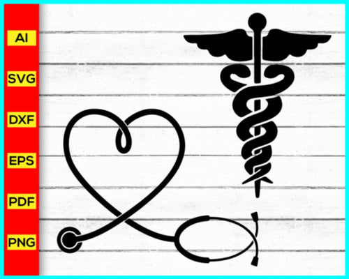Medical Symbol SVG, Caduceus Svg, Nurse svg, Nurse Vibes svg, Nursing svg, Nurse Life svg, Retro Nurse svg, Stethoscope Svg, Cut file for cricut - My Store