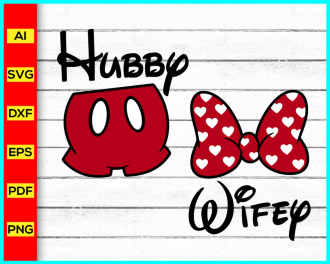 Hubby and Wifey Svg, Mickey Mouse Svg silhouette Png, Disney Svg, Animal Kingdom svg, Magical SVG, Castle Svg, Mickey Mouse Clipart - My Store