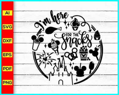 I'm here for the snacks Svg, Mickey Mouse Svg silhouette Png, Disney Svg, Animal Kingdom svg, Magical SVG, Castle Svg, Mickey Mouse Clipart - My Store