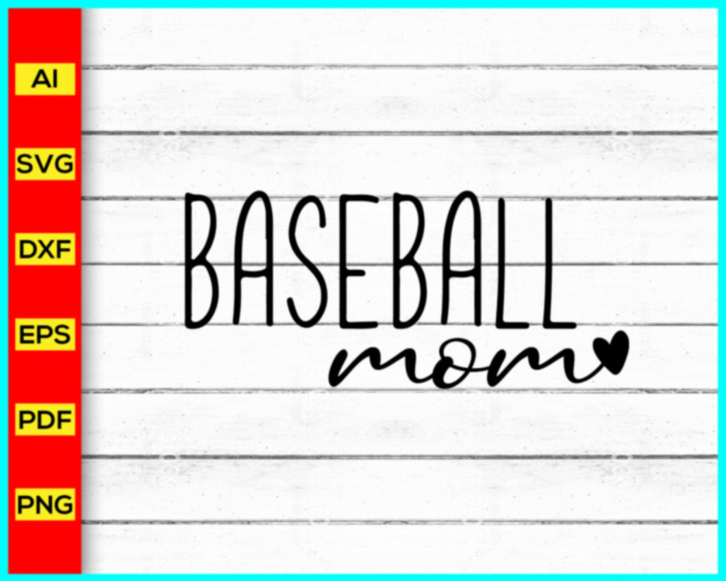 Baseball Svg, Baseball Mom Svg, Mom Svg, Baseball Clipart Cricut Cut Files, Baseball Mom T-Shirt Png, Baseball Logo Svg, Softball Svg - My Store