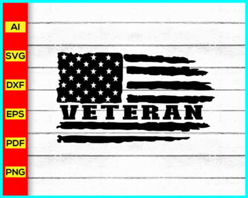 Veteran Distressed American Flag Svg, Distressed US Flag Svg, 4th of July Svg, Distressed Flag Svg, Patriotic Memorial Day, Partiotic Flag svg - My Store