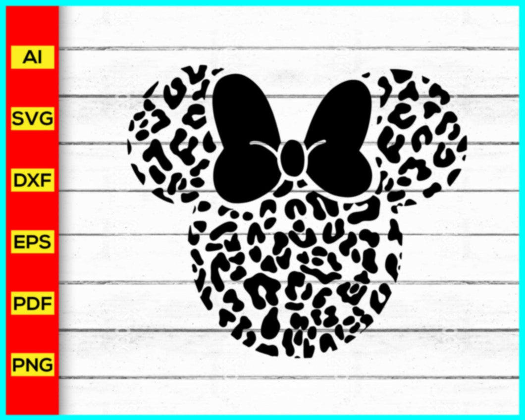 Leopard Minnie Mouse Svg, Mickey Mouse silhouette Png, Disney Svg, Animal Kingdom svg, Magical SVG, Castle Svg, Mickey Mouse Clipart - My Store