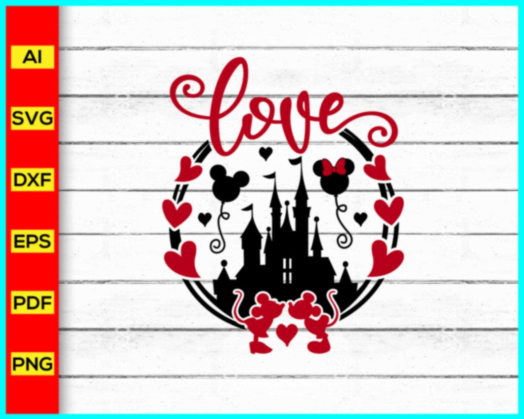 Disney Love Svg, Mickey Mouse Svg silhouette Png, Disney Svg, Animal Kingdom svg, Magical SVG, Castle Svg, Mickey Mouse Clipart - My Store