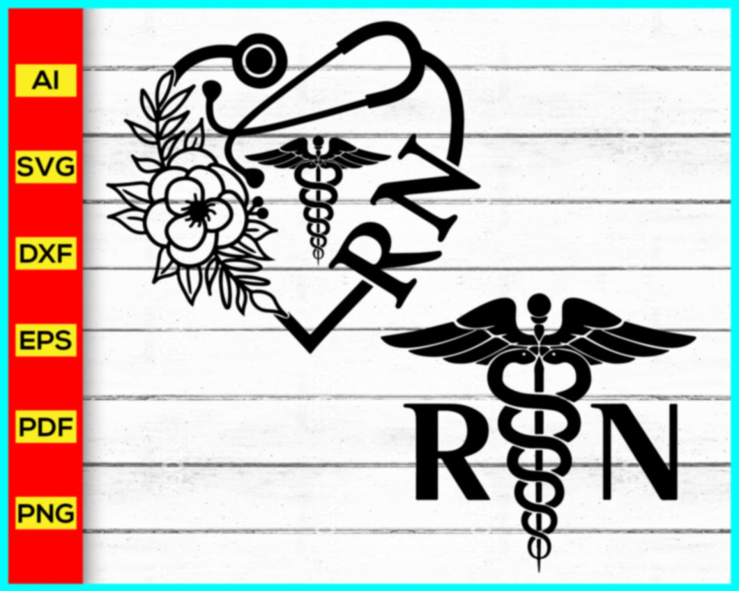 Nurse RN Svg, Registered Nurse Svg, Medical Caduceus Symbol Svg Silhouette, Medical Caduceus Clipart, Doctor Svg, Nurse Svg, Stethoscope svg - Disney PNG