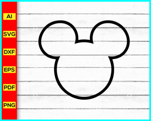 Mickey mouse head monogram svg, Mickey mouse svg, mickey mouse head svg, Mickey Outline svg, Mickey Head svg, Mouse Ears svg - My Store