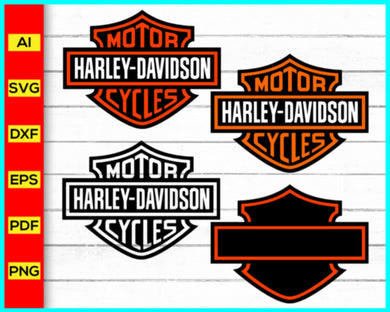 Harley Davidson Logo Svg png Bundle, motorcycle logo, Cut file for cricut, silhouette, vector, clipart, editable svg file - My Store