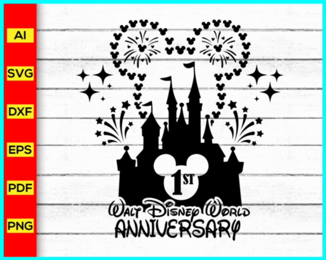 Walt Disney World Anniversary Svg, Magical Anniversary Svg, Disney Svg Png, Mickey Mouse Svg, 1st first Anniversary gift ideas, anniversary gift for wife - My Store