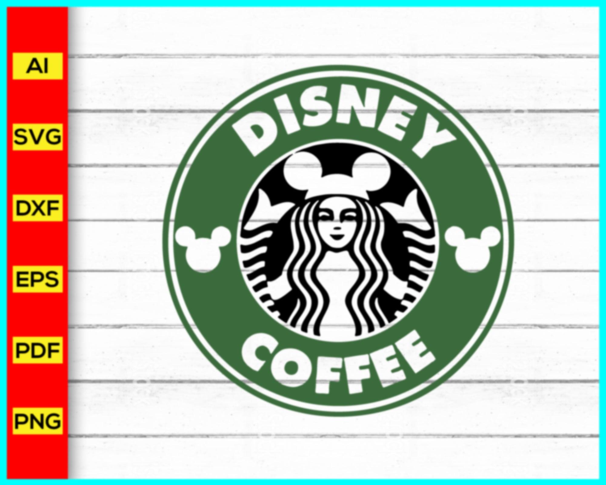 Disney Starbucks Coffee Digital FIles SVG JPG PNG Files, Disney Starbu ...