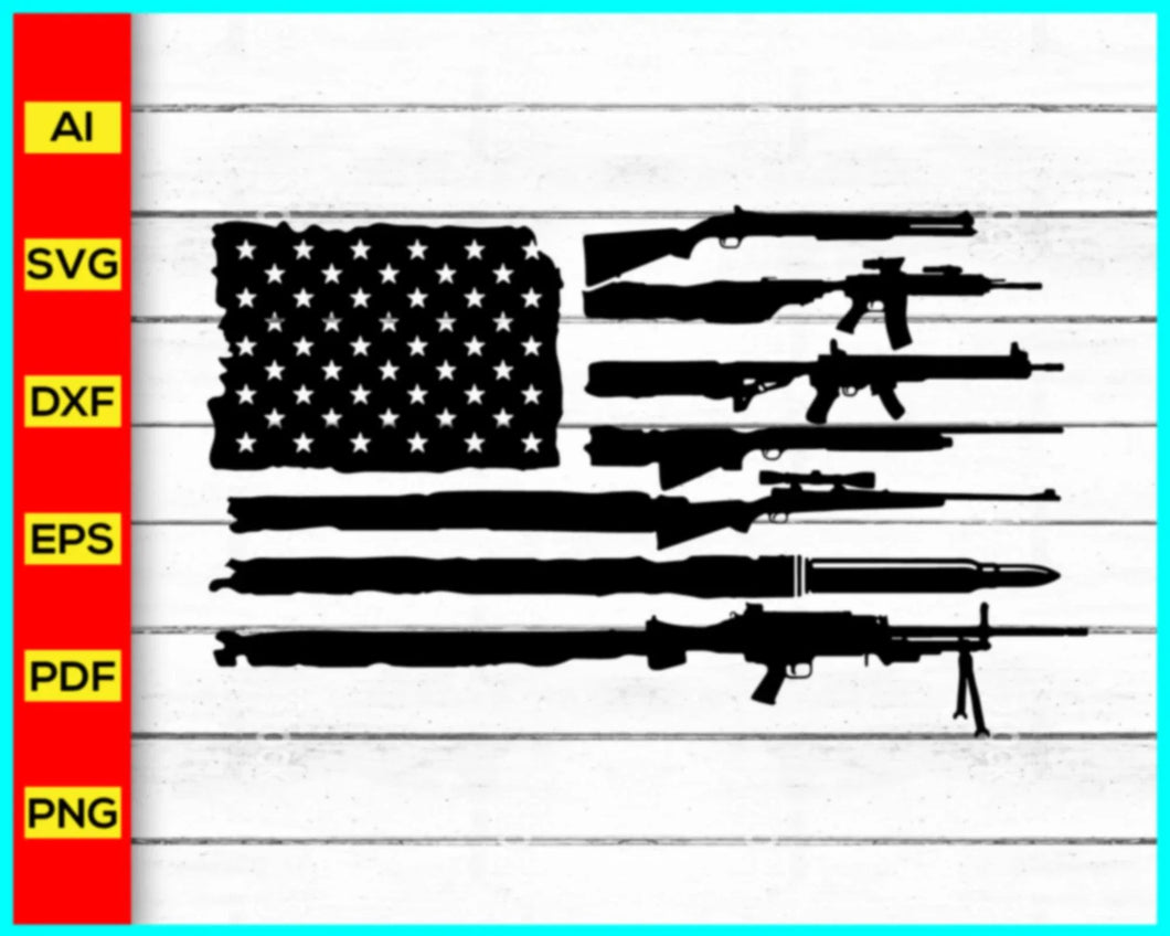 Man And Rifle Svg American Gun Flag svg, Rifle flag svg, Guns svg, 2nd Amendment Svg Png ...
