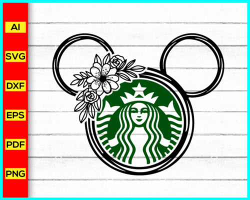 Disney Starbucks Coffee Digital FIles SVG JPG PNG Files, Disney Starbucks Svg, Starbucks Logo Svg, Disney Mickey Mouse Starbucks Coffee Svg - My Store