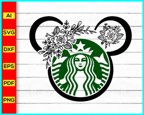 Disney Starbucks Coffee Digital FIles SVG JPG PNG Files, Disney Starbucks Svg, Starbucks Logo Svg, Disney Mickey Mouse Starbucks Coffee Svg - My Store