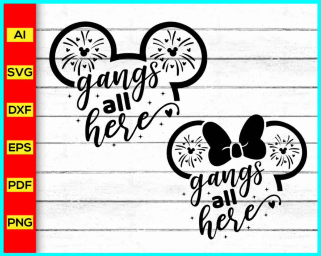 Gangs All Here 2023 Svg, Family Trip 2023 SVG, Family Vacation 2023 SVG, Mickey svg, Mickey Head, Mouse head, Mouse svg, New 2023 Apparel Gift item - My Store