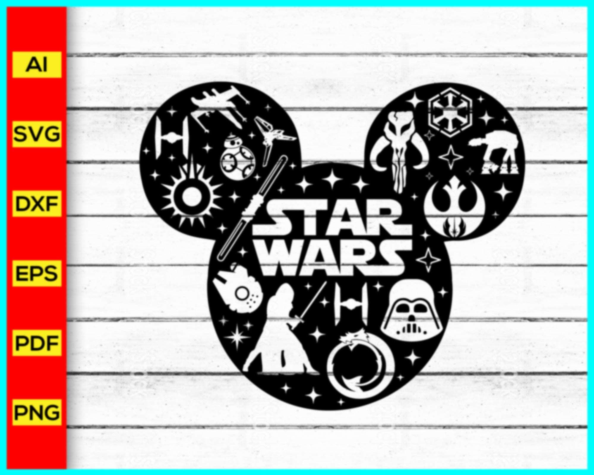 Star Galaxy Svg, Star Wars Svg, Star Wars character Cut file, Disney S ...